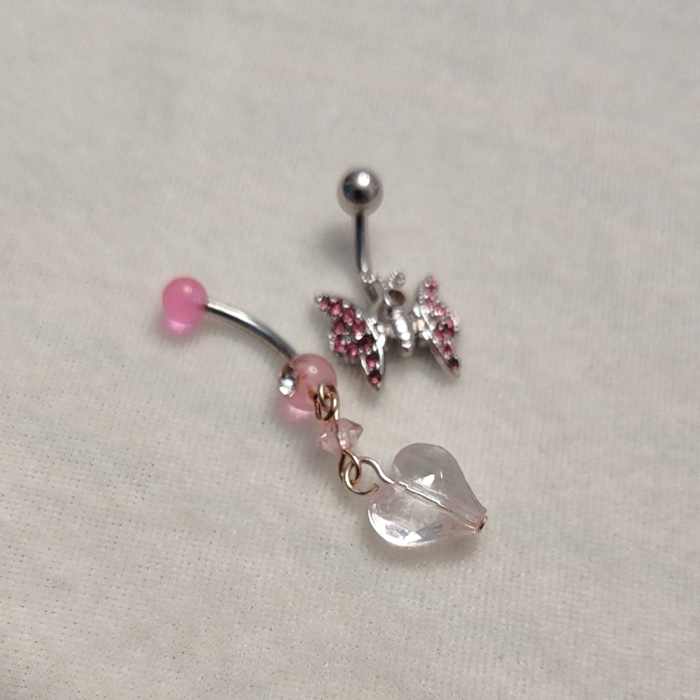 Elegant Pink and Silver Heart Ring
